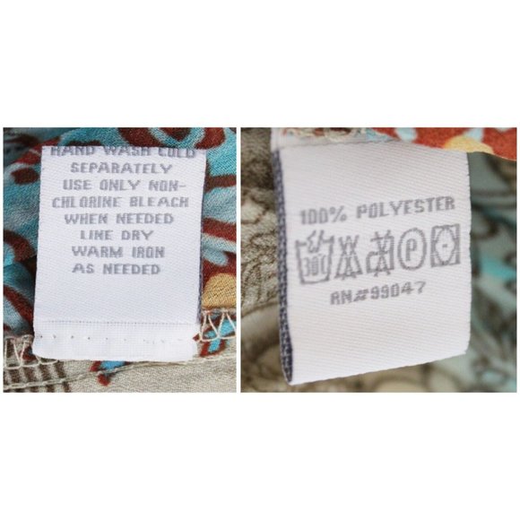 Dress barn Floral sz XL Boho Gypsy Artsy Beaded Fringe Wrinkle Look Summer Comfo - Picture 8 of 8